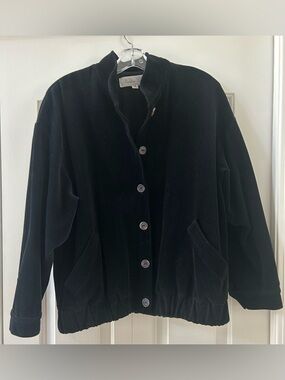 Corduroy Baseball/Bomber type jacket   .

  elastic at bottom all around